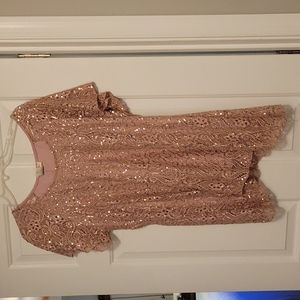 Pink Sequin Blouse